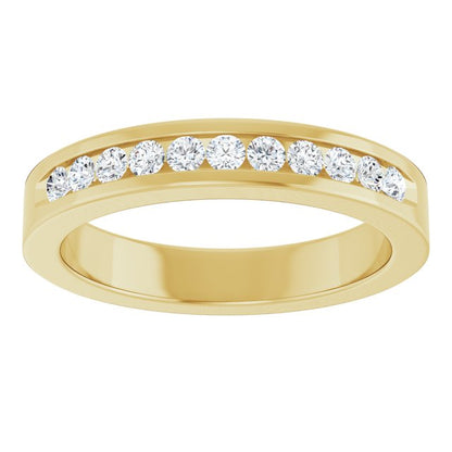 14K Yellow Gold 1/3 CTW Natural Diamond Anniversary Band, 3.3 mm