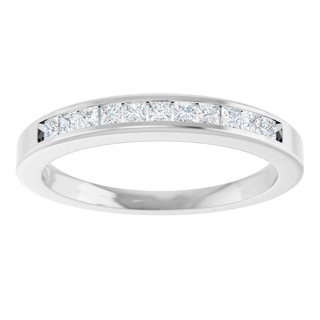Platinum 1/4 CTW Natural Diamond Anniversary Band, 2.7 mm
