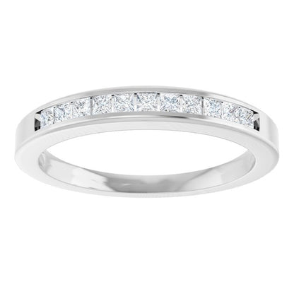 Platinum 1/4 CTW Natural Diamond Anniversary Band, 2.7 mm