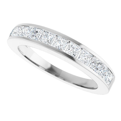 14K White Gold 3/4 CTW Natural Diamond Anniversary Band, 3.7 mm