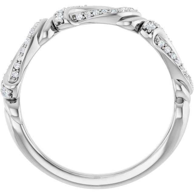 14K White Gold 1/5 CTW Natural Diamond Anniversary Band, 4.3 mm