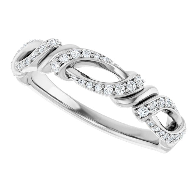 14K White Gold 1/5 CTW Natural Diamond Anniversary Band, 4.3 mm
