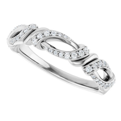 14K White Gold 1/5 CTW Natural Diamond Anniversary Band, 4.3 mm
