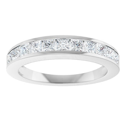 14K White Gold 3/4 CTW Natural Diamond Anniversary Band, 3.7 mm
