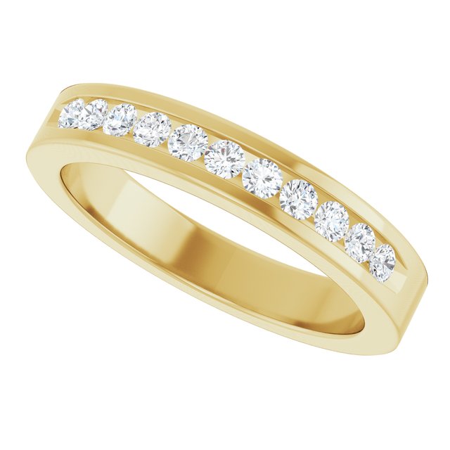 14K Yellow Gold 1/3 CTW Natural Diamond Anniversary Band, 3.3 mm