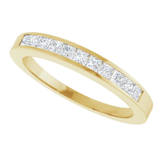14K Yellow Gold 1/3 CTW Natural Diamond Anniversary Band, 3 mm