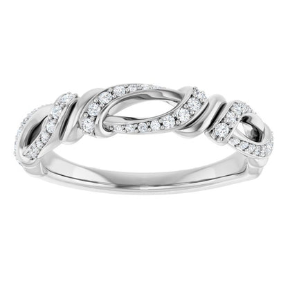 14K White Gold 1/5 CTW Natural Diamond Anniversary Band, 4.3 mm