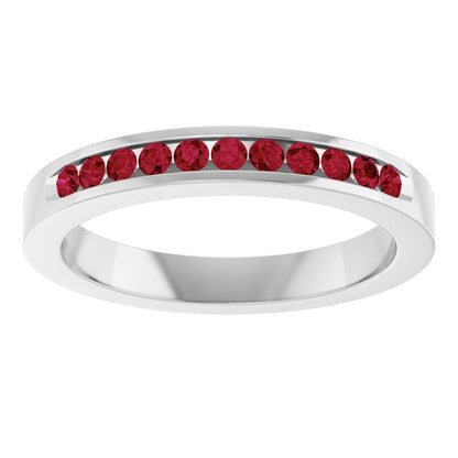 Natural Ruby Anniversary Band, 3.08 mm