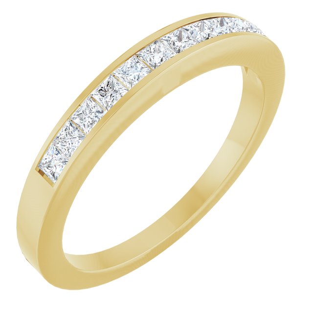 14K Yellow Gold 1/3 CTW Natural Diamond Anniversary Band, 3 mm