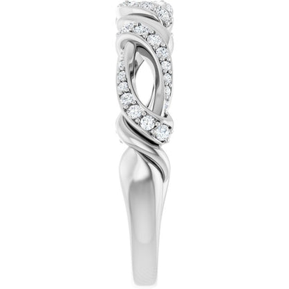 14K White Gold 1/5 CTW Natural Diamond Anniversary Band, 4.3 mm