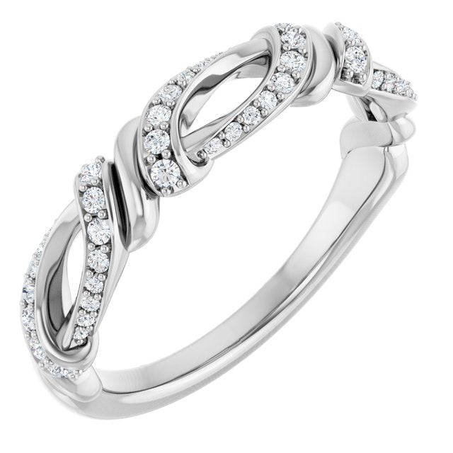 14K White Gold 1/5 CTW Natural Diamond Anniversary Band, 4.3 mm