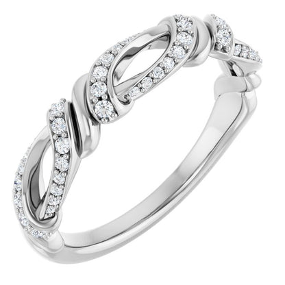 14K White Gold 1/5 CTW Natural Diamond Anniversary Band, 4.3 mm