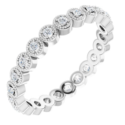 14K White Gold 1/4 CTW Natural Diamond Eternity Band