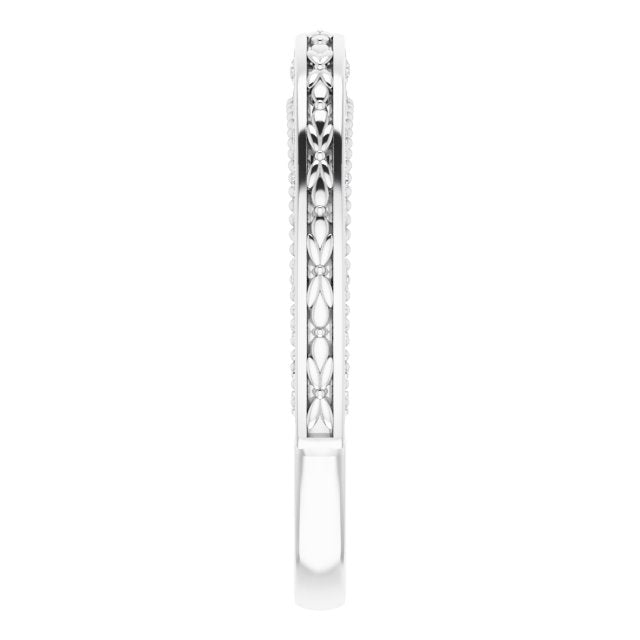 .08 CTW Natural Diamond Vintage-Inspired Band, 2.5 mm
