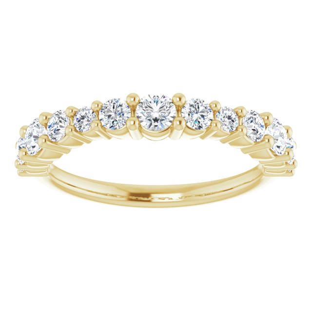 14K Yellow Gold 3/4 CTW Natural Diamond Anniversary Band, 3.4 mm