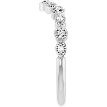 1/10 CTW Natural Diamond Vintage-Inspired Contour Band