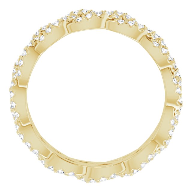 14K Yellow Gold 1/2 CTW Natural Diamond Eternity Band, 5 mm