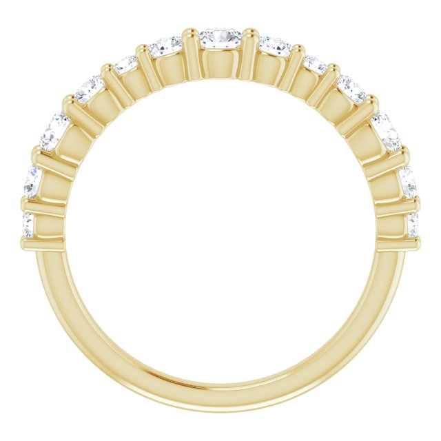 14K Yellow Gold 3/4 CTW Natural Diamond Anniversary Band, 3.4 mm
