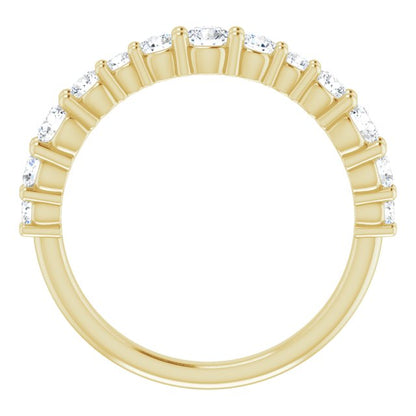 14K Yellow Gold 3/4 CTW Natural Diamond Anniversary Band, 3.4 mm