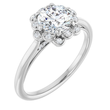 18K Palladium White Gold Matching Band