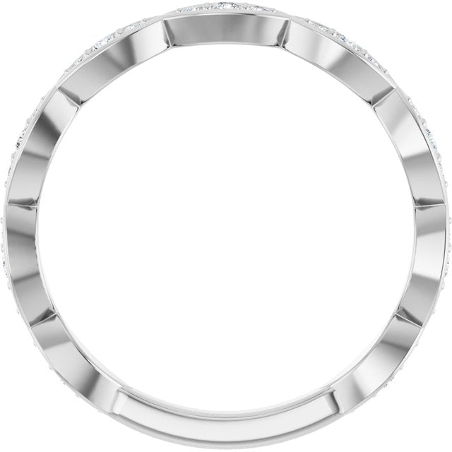 1/5 CTW Natural Diamond Infinity-Inspired Anniversary Band, 2.9 mm