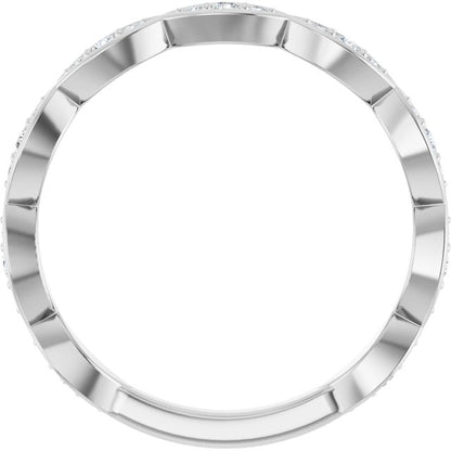 1/5 CTW Natural Diamond Infinity-Inspired Anniversary Band, 2.9 mm