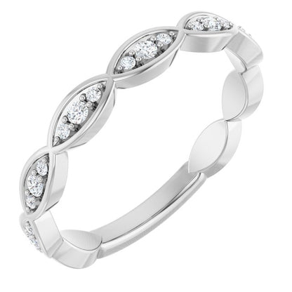 1/5 CTW Natural Diamond Infinity-Inspired Anniversary Band, 2.9 mm