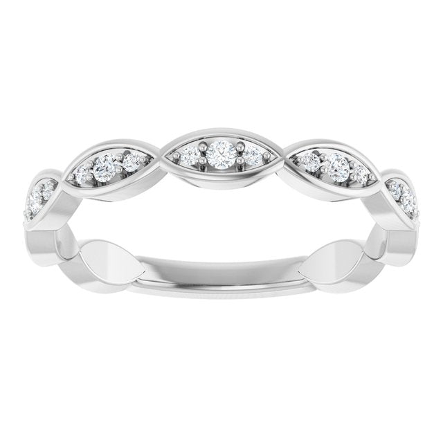 1/5 CTW Natural Diamond Infinity-Inspired Anniversary Band, 2.9 mm