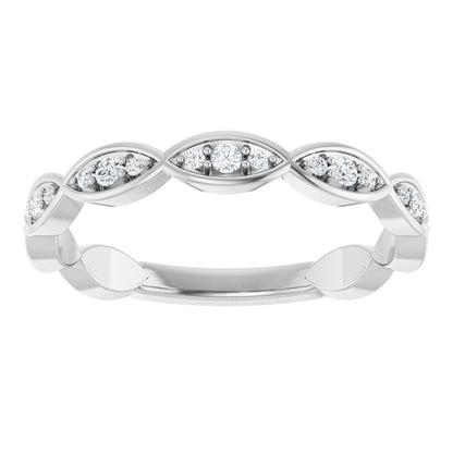 1/5 CTW Natural Diamond Infinity-Inspired Anniversary Band, 2.9 mm