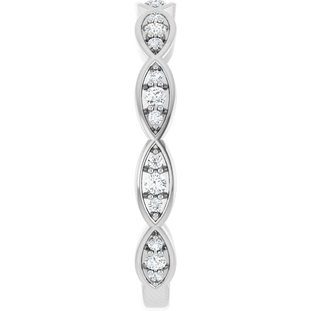 1/5 CTW Natural Diamond Infinity-Inspired Anniversary Band, 2.9 mm