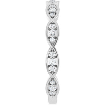 1/5 CTW Natural Diamond Infinity-Inspired Anniversary Band, 2.9 mm