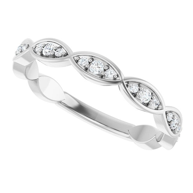1/5 CTW Natural Diamond Infinity-Inspired Anniversary Band, 2.9 mm