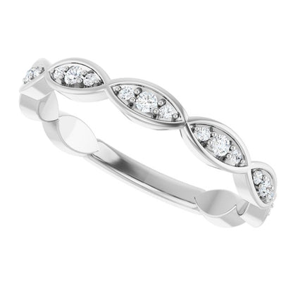 1/5 CTW Natural Diamond Infinity-Inspired Anniversary Band, 2.9 mm