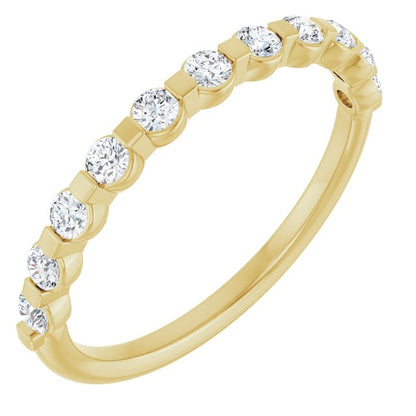14K Yellow Gold 1/3 CTW Anniversary Band, 2.4 mm — Natural or Lab-Grown Diamond