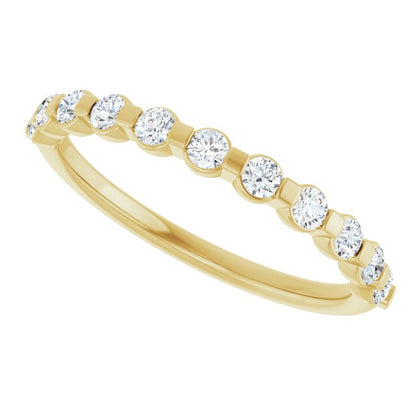 14K Yellow Gold 1/3 CTW Anniversary Band, 2.4 mm — Natural or Lab-Grown Diamond