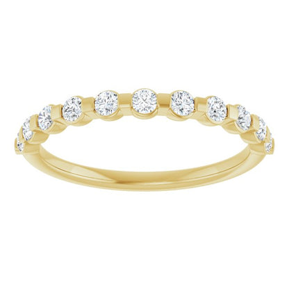 14K Yellow Gold 1/3 CTW Anniversary Band, 2.4 mm — Natural or Lab-Grown Diamond