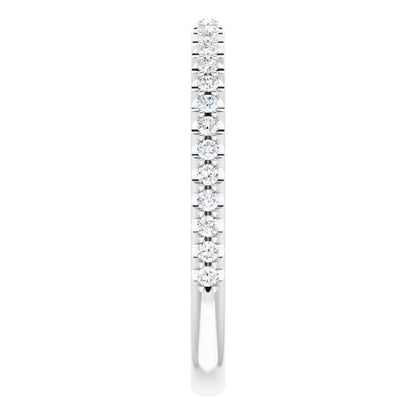 1/4 CTW Natural Diamond Matching Band, 2 mm, Three-Stone Engagement