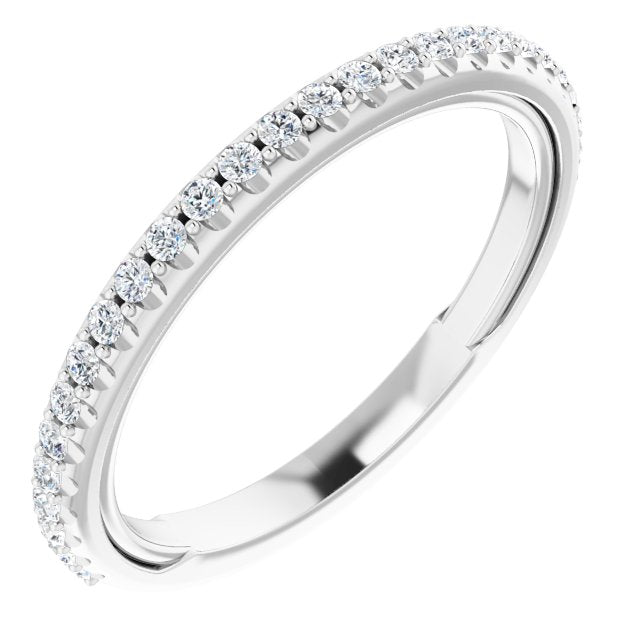 1/4 CTW Natural Diamond Matching Band, 2 mm, Three-Stone Engagement