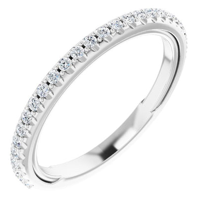 1/4 CTW Natural Diamond Matching Band, 2 mm, Three-Stone Engagement