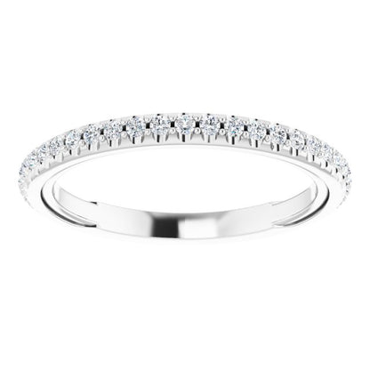 1/4 CTW Natural Diamond Matching Band, 2 mm, Three-Stone Engagement