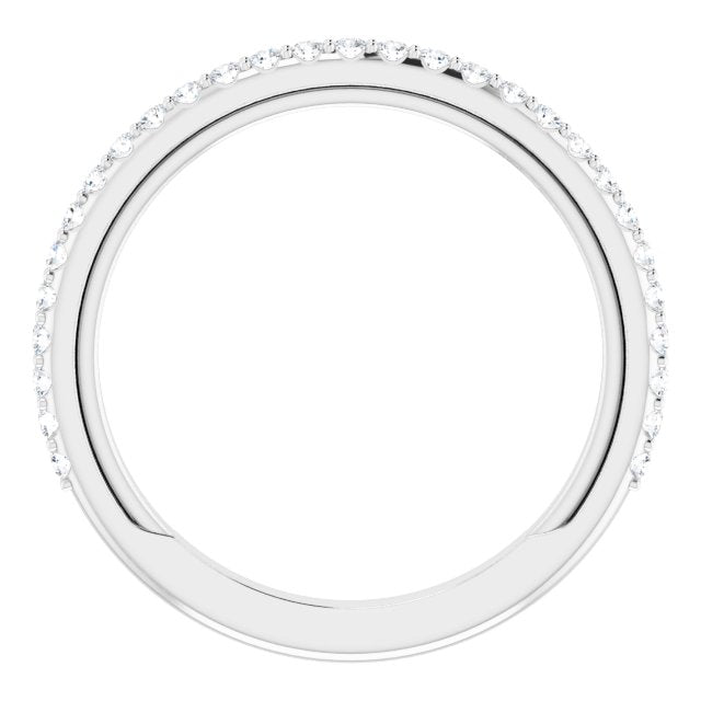 1/4 CTW Natural Diamond Matching Band, 2 mm, Three-Stone Engagement