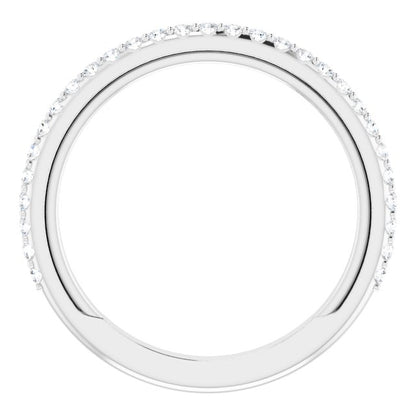 1/4 CTW Natural Diamond Matching Band, 2 mm, Three-Stone Engagement