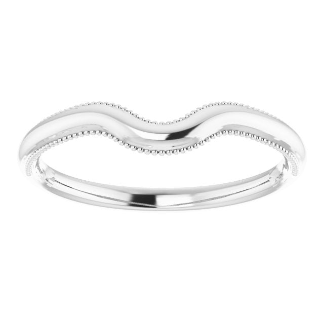 Sterling Silver Wedding Band for Round Ring