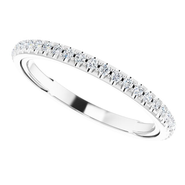 1/4 CTW Natural Diamond Matching Band, 2 mm, Three-Stone Engagement