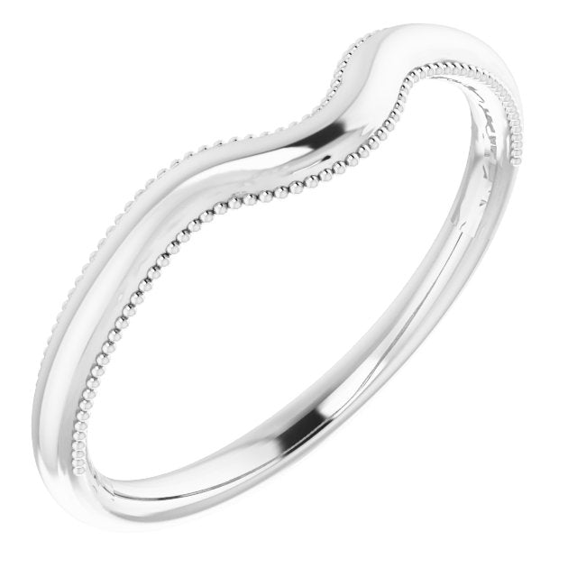 Sterling Silver Wedding Band for Round Ring