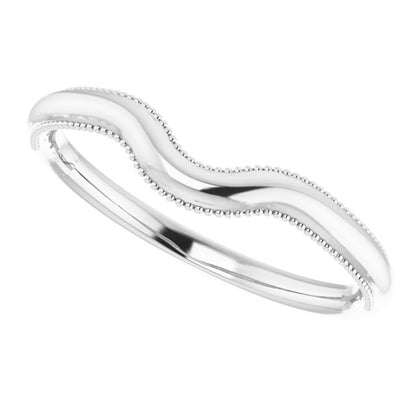 Sterling Silver Wedding Band for Round Ring