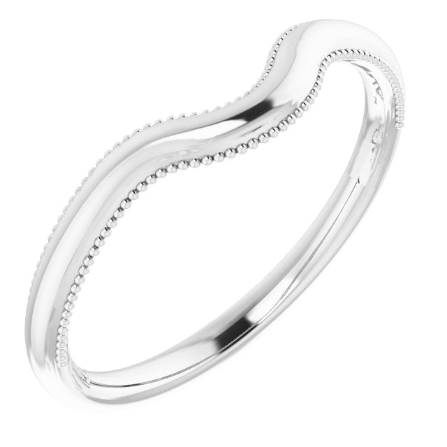Sterling Silver Wedding Band for Round Ring