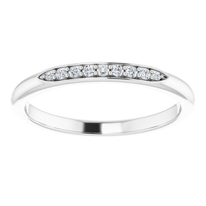 .08 CTW Natural Diamond Matching Band, 2 mm