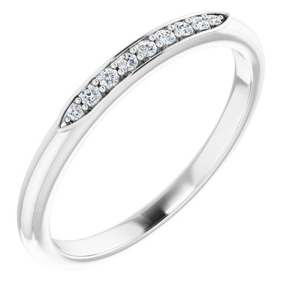 .08 CTW Natural Diamond Matching Band, 2 mm