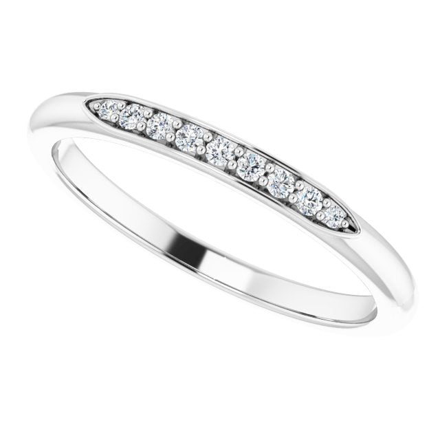 .08 CTW Natural Diamond Matching Band, 2 mm
